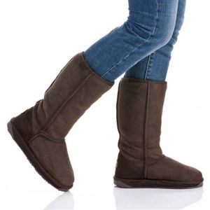 EMU Stinger HI Australian Sheepskin Suede Tall Boots Chocolate Brown Size 6